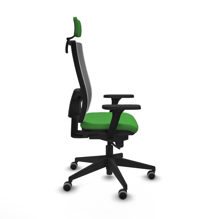PIQUERAS Y CRESPO Silla de oficina Horna con mecanismo Sincro, Verde y Gris