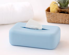 KioKids Porta Toallitas de Silicona Azul para Bebé