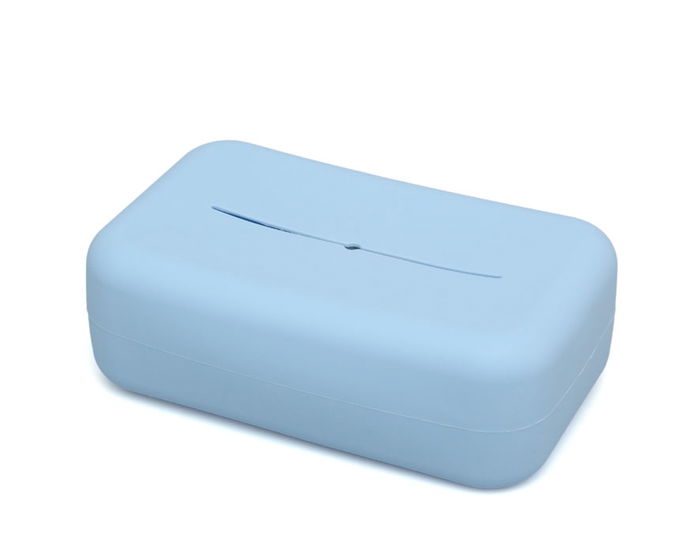 KioKids Porta Toallitas de Silicona Azul para Bebé