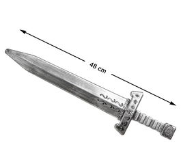 Espada Vikinga Corta 48 cm con Empuñadura de Guerrero para Cosplay y Festivales Medievales