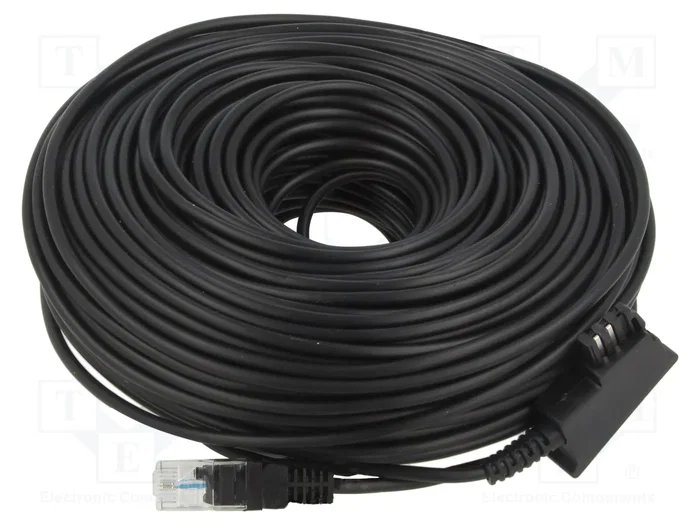 GOOBAY Cable telefónico RJ45 a TAE F de 50m, negro GOOBAY Cable telefónico RJ45 a TAE F de 50m, negro