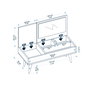 Hanah Home Mesa de Maquillaje Blanca con Espejo. Ancho: 79.4 cm, Altura: 31 cm, Profundidad: 35 cm. Tablero de partículas melamina 18 mm