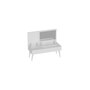 Hanah Home Mesa de Maquillaje Blanca con Espejo. Ancho: 79.4 cm, Altura: 31 cm, Profundidad: 35 cm. Tablero de partículas melamina 18 mm