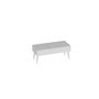 Hanah Home Mesa de Maquillaje Blanca con Espejo. Ancho: 79.4 cm, Altura: 31 cm, Profundidad: 35 cm. Tablero de partículas melamina 18 mm