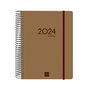 Finocam agenda 16 meses espiral ikon e10 1dp t/ligera marrón 2023-2024