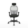 PIQUERAS Y CRESPO Silla de oficina Jorquera con mecanismo Sincro/Traslack Negro y Blanco