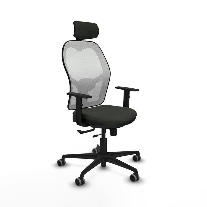 PIQUERAS Y CRESPO Silla de oficina Jorquera con mecanismo Sincro/Traslack Negro y Blanco PIQUERAS Y CRESPO Silla de oficina Jorquera con mecanismo Sincro/Traslack Negro y Blanco