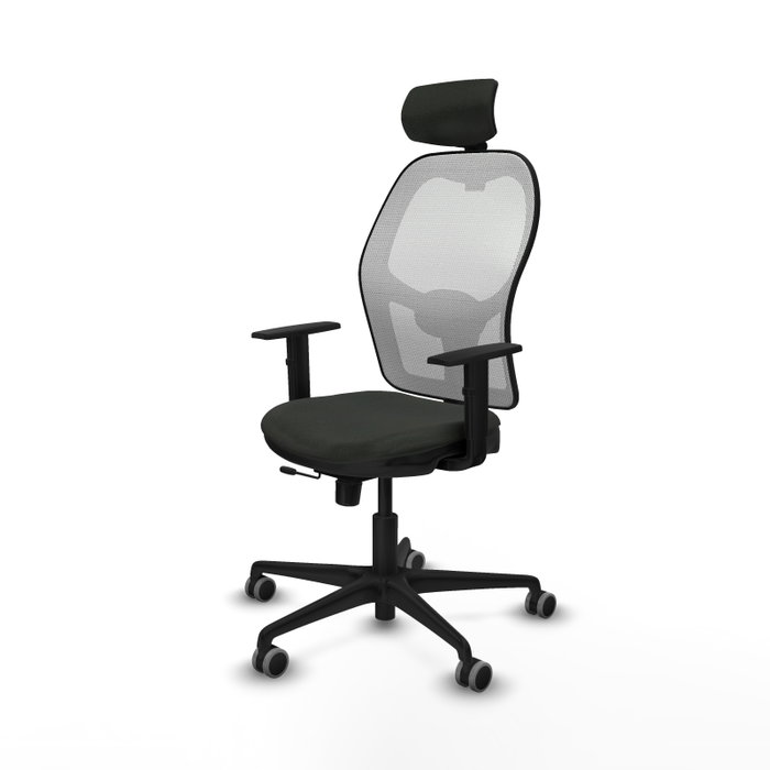 PIQUERAS Y CRESPO Silla de oficina Jorquera con mecanismo Sincro/Traslack Negro y Blanco PIQUERAS Y CRESPO Silla de oficina Jorquera con mecanismo Sincro/Traslack Negro y Blanco