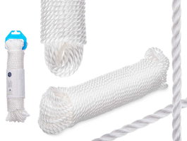 Arte Regal Cuerda Tender de Plástico Blanco 20 Metros 6 mm (Set de 24)