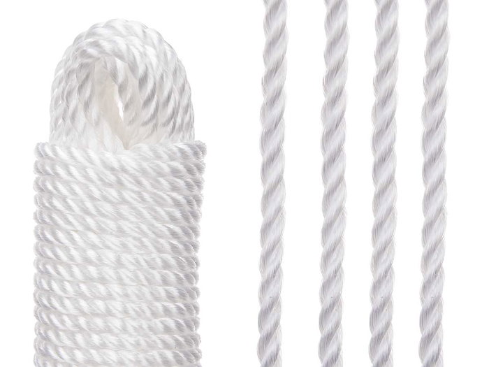 Arte Regal Cuerda Tender de Plástico Blanco 20 Metros 6 mm (Set de 24)