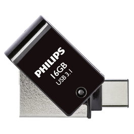 Philips 2 in 1 OTG 16GB USB 3.1 + USB C Midnight Black