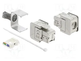 DeLOCK Módulo Keystone RJ45 hembra a LSA Cat.6A apantallado plata