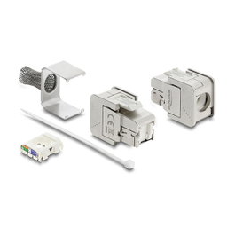 DeLOCK Módulo Keystone RJ45 hembra a LSA Cat.6A apantallado 91084