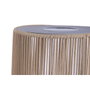DKD Home Decor Mesita Auxiliar SOLAR Acero y Ratán Sintético Negro y Marrón
