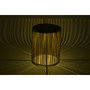DKD Home Decor Mesita Auxiliar SOLAR Acero y Ratán Sintético Negro y Marrón