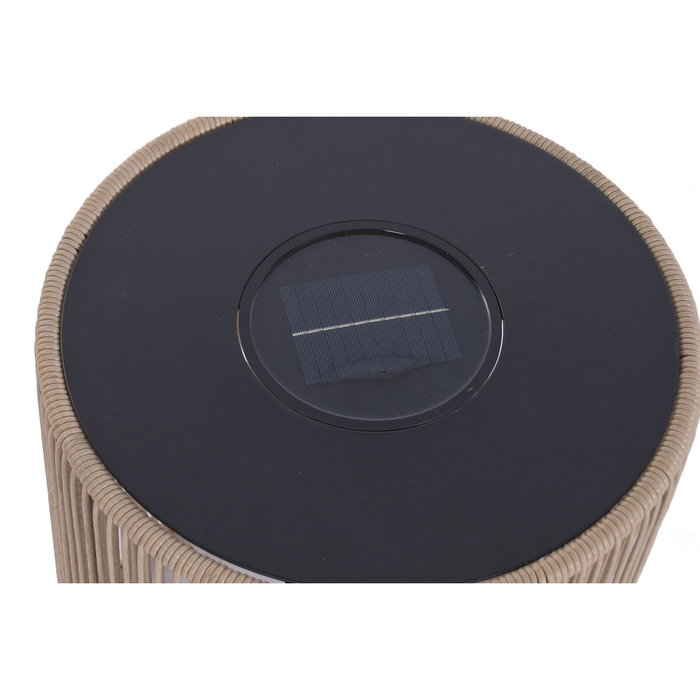 DKD Home Decor Mesita Auxiliar SOLAR Acero y Ratán Sintético Negro y Marrón DKD Home Decor Mesita Auxiliar SOLAR Acero y Ratán Sintético Negro y Marrón