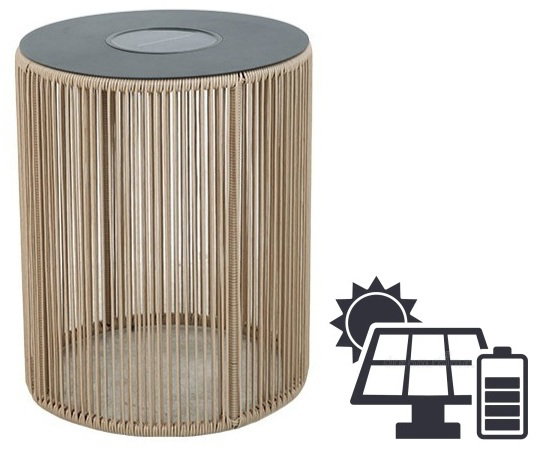 DKD Home Decor Mesita Auxiliar SOLAR Acero y Ratán Sintético Negro y Marrón DKD Home Decor Mesita Auxiliar SOLAR Acero y Ratán Sintético Negro y Marrón