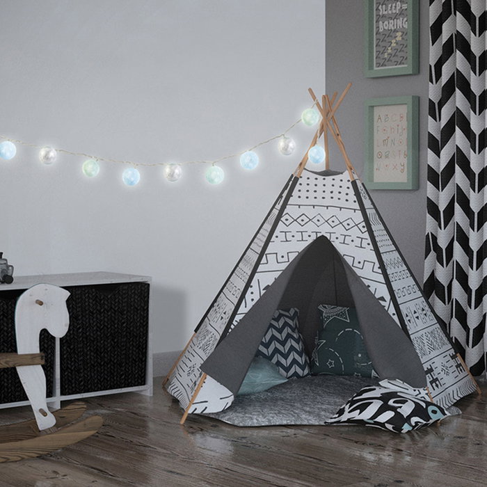 Home Deco Light Guirnalda de 10 LEDs Luz Azul/Plata 192cm Home Deco Light Guirnalda de 10 LEDs Luz Azul/Plata 192cm