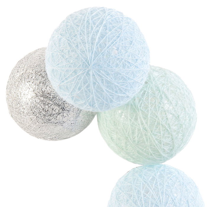 Home Deco Light Guirnalda de 10 LEDs Luz Azul/Plata 192cm Home Deco Light Guirnalda de 10 LEDs Luz Azul/Plata 192cm