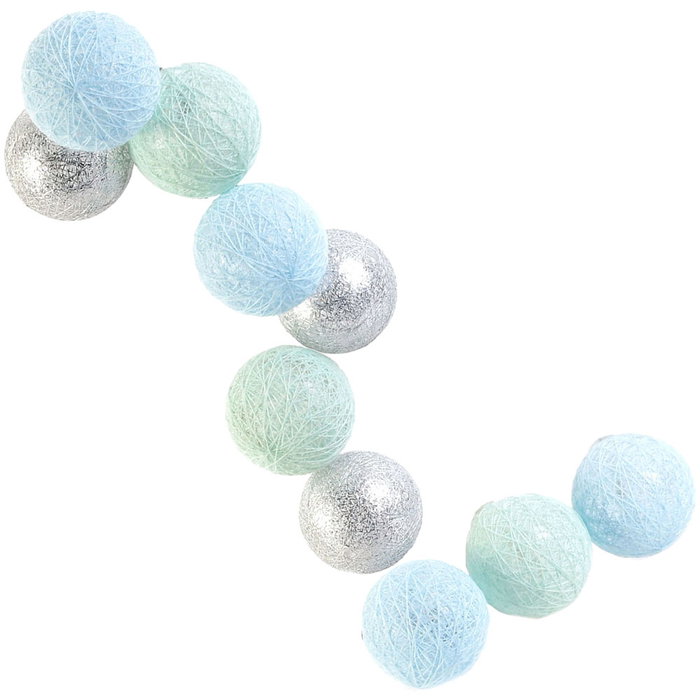 Home Deco Light Guirnalda de 10 LEDs Luz Azul/Plata 192cm Home Deco Light Guirnalda de 10 LEDs Luz Azul/Plata 192cm