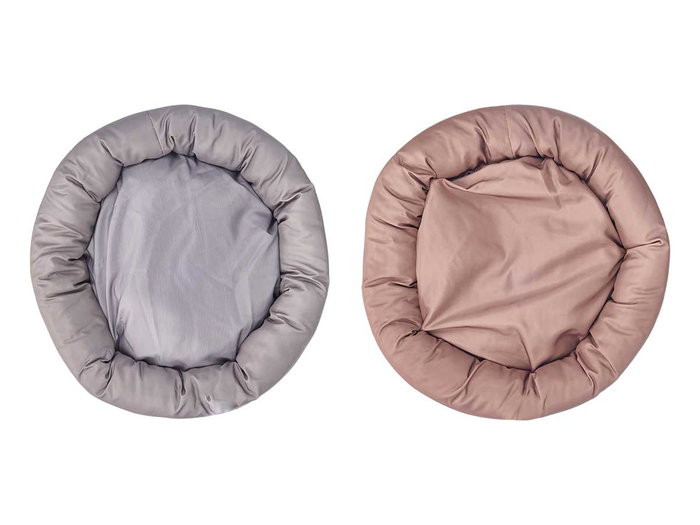 Mascow Cuna Mascota Redonda Gris/Marron 60 cm (Set de 6)