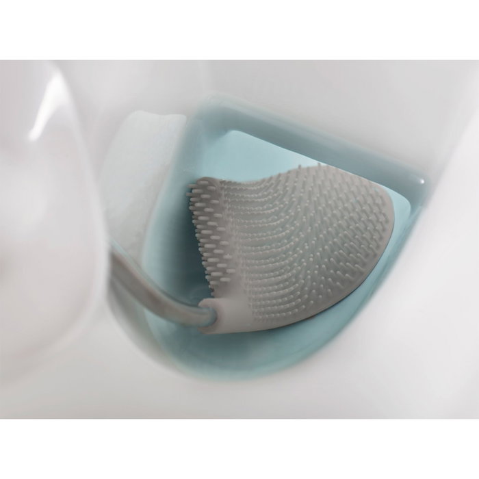 Joseph Joseph Flex Plus Cepillo de Inodoro con Soporte de Almacenamiento Gris