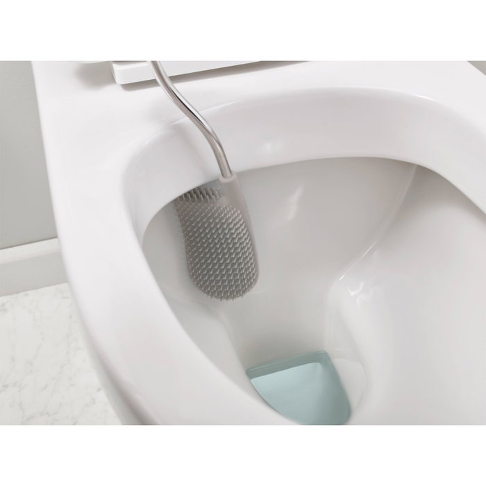 Joseph Joseph Flex Plus Cepillo de Inodoro con Soporte de Almacenamiento Gris