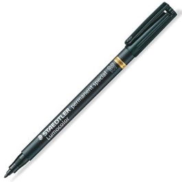 Staedtler Lumocolor M Negro Rotulador Especial Permanente Set de 10 (Set de 10)