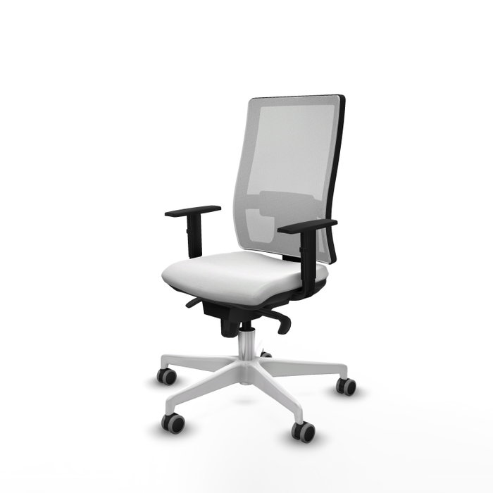 PIQUERAS Y CRESPO Silla de oficina Horna Blanca con mecanismo Sincro PIQUERAS Y CRESPO Silla de oficina Horna Blanca con mecanismo Sincro