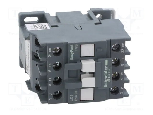 SCHNEIDER ELECTRIC Contactor Easy TeSys LC1E1801P7 18A 230VAC