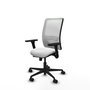 PIQUERAS Y CRESPO Silla de oficina Zulema con mecanismo Sincro/Traslack y Brazos 3D, Blanco