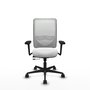 PIQUERAS Y CRESPO Silla de oficina Zulema con mecanismo Sincro/Traslack y Brazos 3D, Blanco