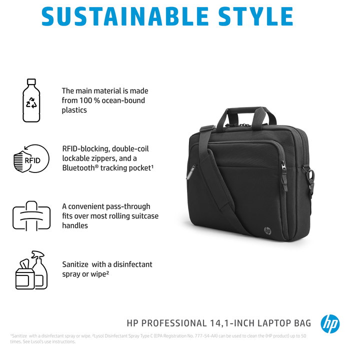 HP Maletín Professional de 14,1 pulgadas Negro HP Maletín Professional de 14,1 pulgadas Negro