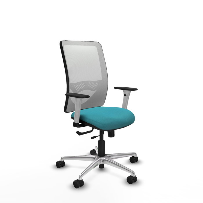 PIQUERAS Y CRESPO Silla de oficina Zulema con mecanismo Sincro/Traslack, Turquesa y Blanco PIQUERAS Y CRESPO Silla de oficina Zulema con mecanismo Sincro/Traslack, Turquesa y Blanco