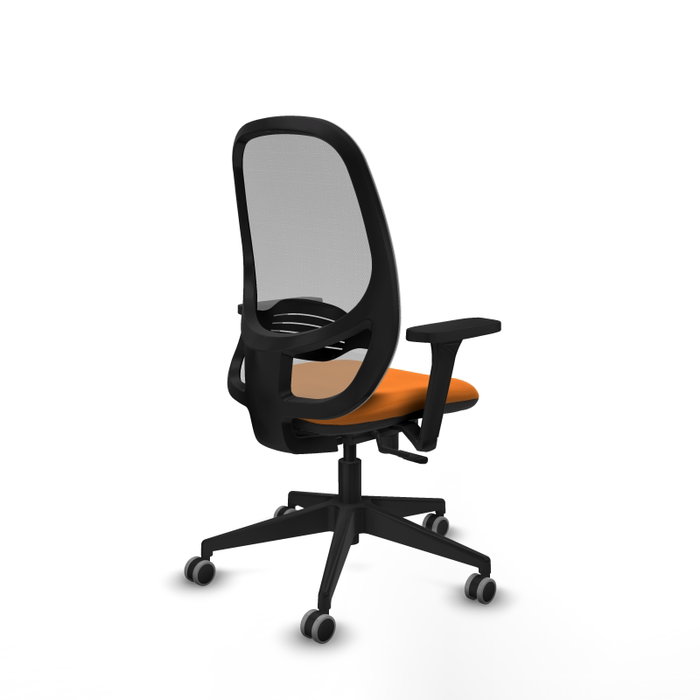 PIQUERAS Y CRESPO Silla de oficina Cilanco con mecanismo Sincro, Naranja y Gris