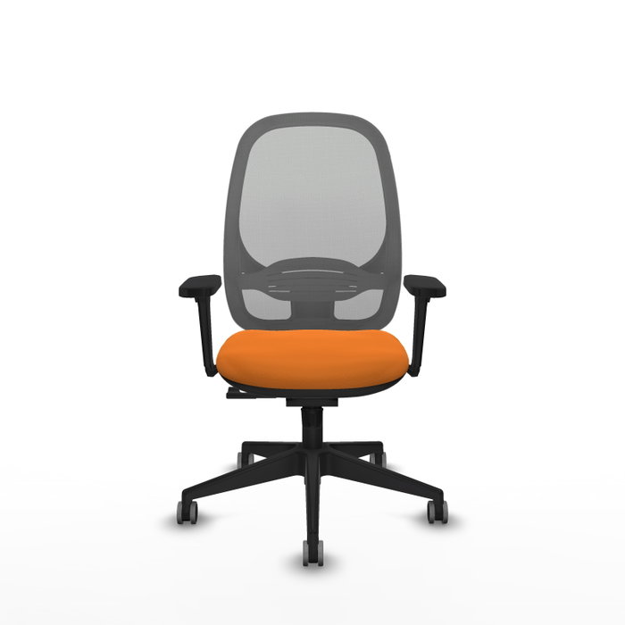 PIQUERAS Y CRESPO Silla de oficina Cilanco con mecanismo Sincro, Naranja y Gris