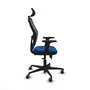 PIQUERAS Y CRESPO Silla de oficina Jorquera con mecanismo Sincro/Traslack Azul y Negro