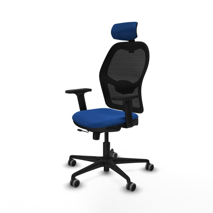 PIQUERAS Y CRESPO Silla de oficina Jorquera con mecanismo Sincro/Traslack Azul y Negro PIQUERAS Y CRESPO Silla de oficina Jorquera con mecanismo Sincro/Traslack Azul y Negro