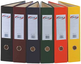 Archivador Palanca Pardo Forrado Pvc Fº 70Mm Rojo