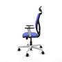 PIQUERAS Y CRESPO Silla de oficina Motilla con mecanismo Sincro/Traslack, Azul