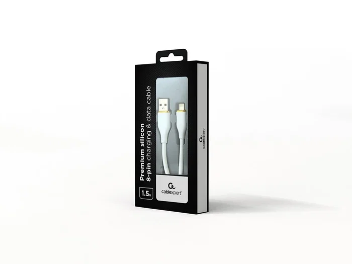 Gembird CC-USB2S-AM8PM-1.5M-W Cable Lightning a USB A 1,5 m Blanco Gembird CC-USB2S-AM8PM-1.5M-W Cable Lightning a USB A 1,5 m Blanco