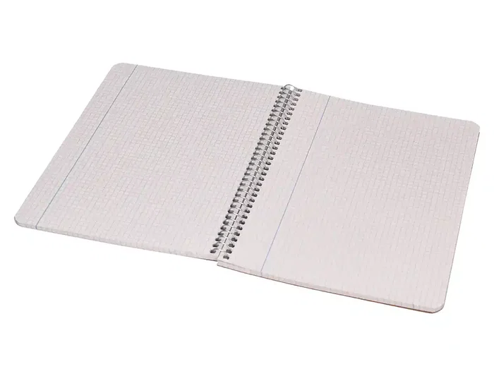 Liderpapel Cuaderno espiral A5 Ecouse tapa cartulina kraft 80 hojas, papel reciclado 80gr, cuadro 4mm