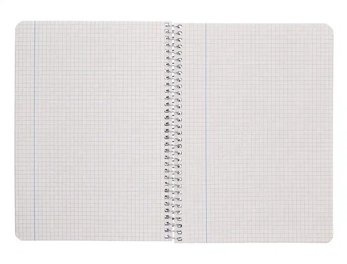Liderpapel Cuaderno espiral A5 Ecouse tapa cartulina kraft 80 hojas, papel reciclado 80gr, cuadro 4mm