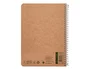Liderpapel Cuaderno espiral A5 Ecouse tapa cartulina kraft 80 hojas, papel reciclado 80gr, cuadro 4mm