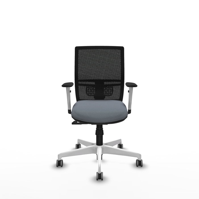 PIQUERAS Y CRESPO Silla de oficina Yunquera con mecanismo Sincro, Gris y Negro