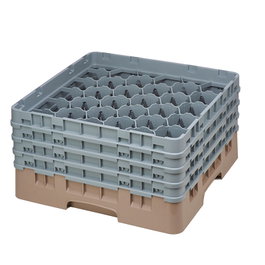 CAMBRO Cesta de lavado 30 comp. 4 alturas Beige