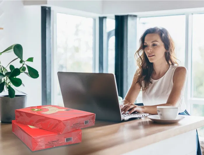 Q-connect Papel Color Din A4 80gr Rojo Intenso Paquete 500 Hojas