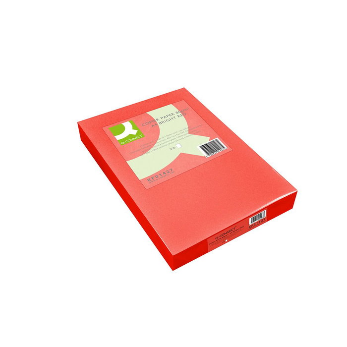 Q-connect Papel de color DIN A4 80gr rojo intenso 500 hojas