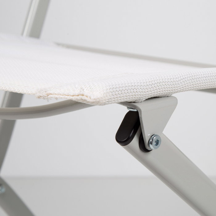 Aktive Silla plegable de jardín tejido reforzado blanca