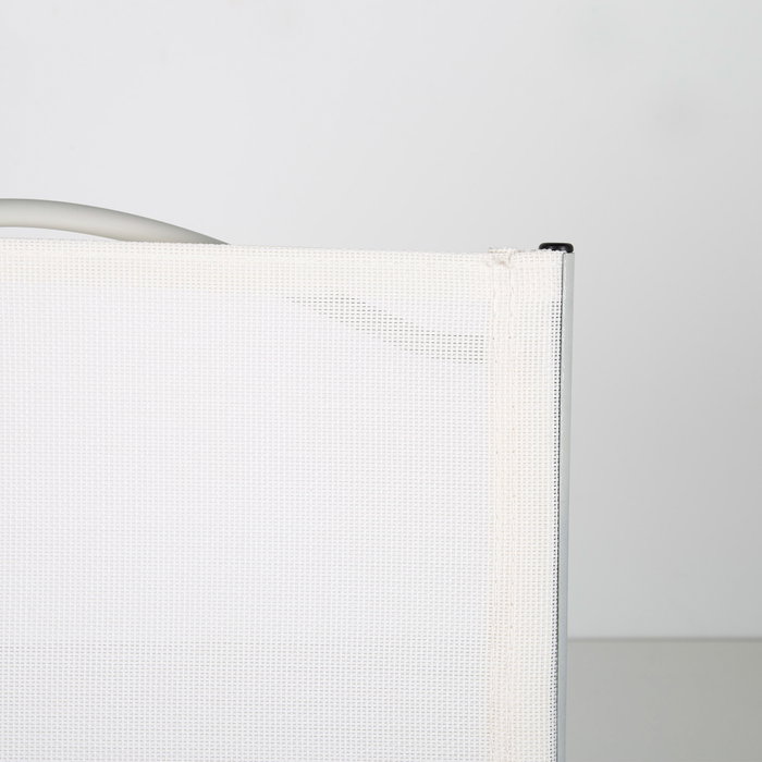Aktive Silla plegable de jardín tejido reforzado blanca